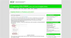 Desktop Screenshot of elearning.hsa.fhnw.ch